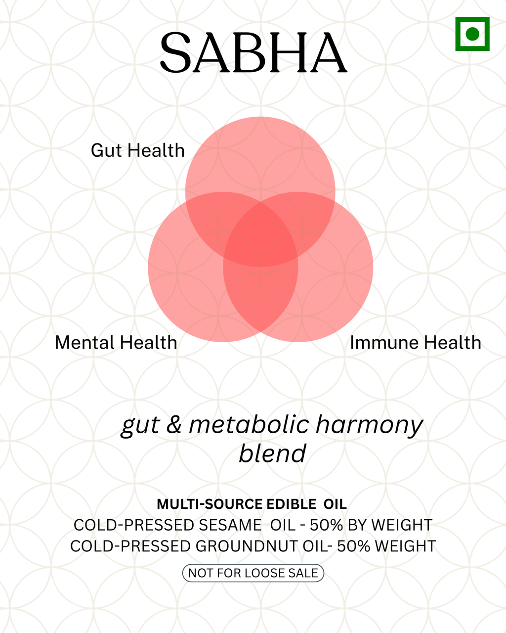 Sabha Cold pressed Sesame & Groundnut Oil Blend - 1L