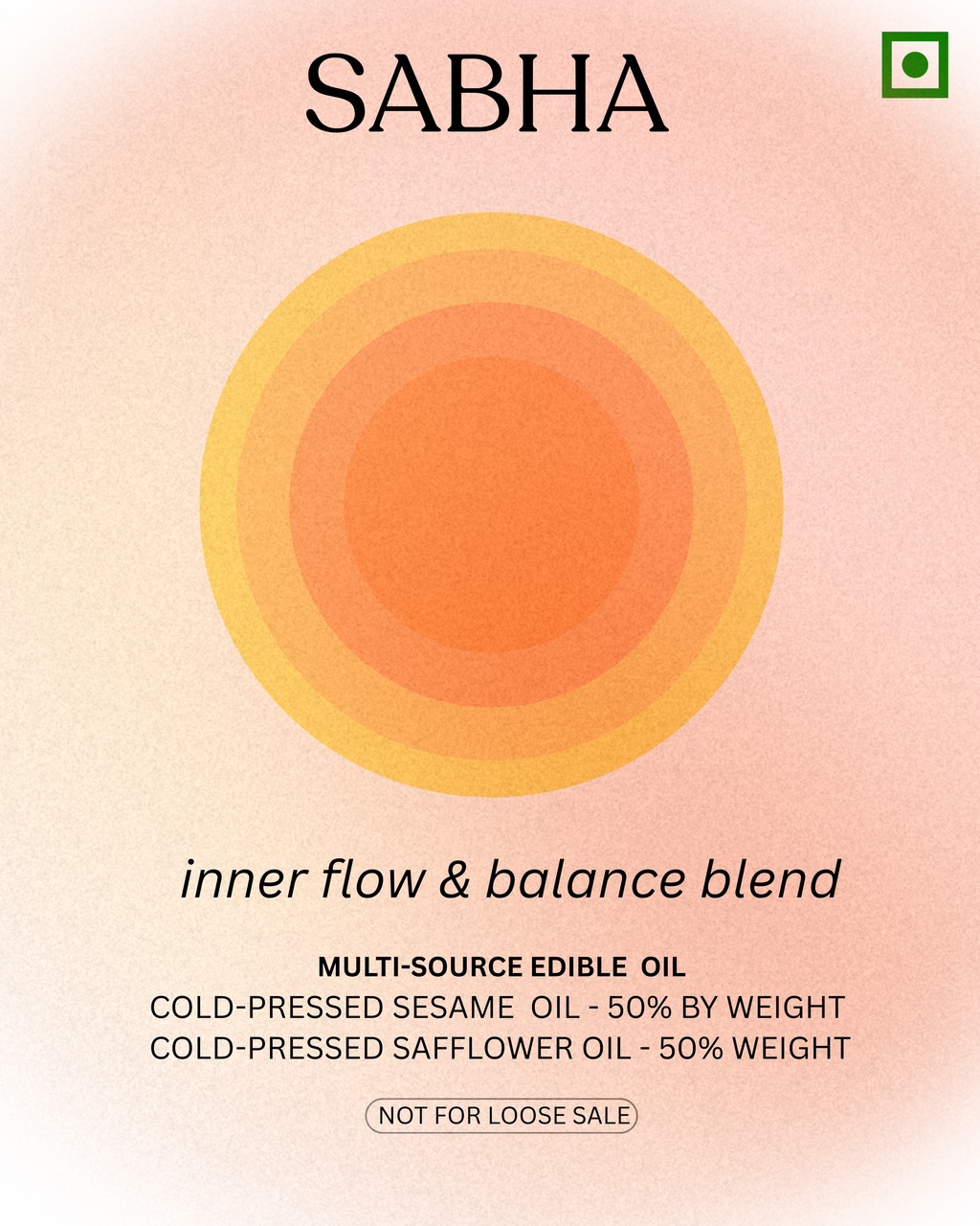 Sabha Cold pressed Safflower & Sesame Oil Blend - 1L